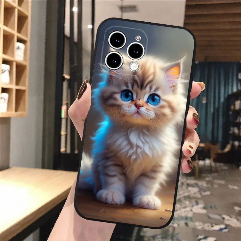 Cute baby kitten Cat Phone Case For iphone 17 Pro Max Air 16 15 14 13 Pro Max 15 16 Pro 15Plus Shell