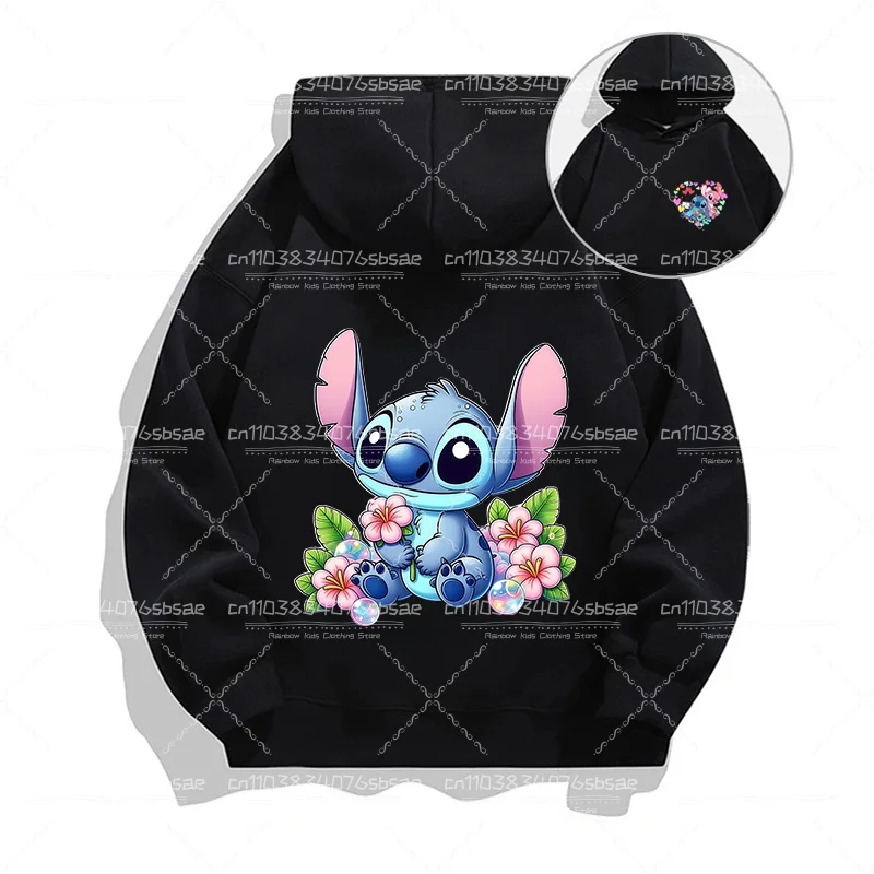 2026 الخريف ديزني غرزة لطيف هوديي الفتيان والفتيات موضة البلوز الأطفال في الهواء الطلق الترفيه سترة رياضية هدية عيد ميلاد #4