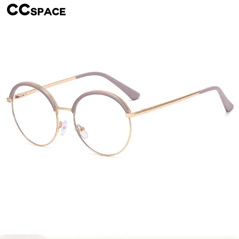 55236 Najnowsza okrągła ramka vintage Eeygalsses Damskie oprawki do okularów Metalowe oprawki do okularów Przezroczyste soczewki Eyeware — zdjęcie 6