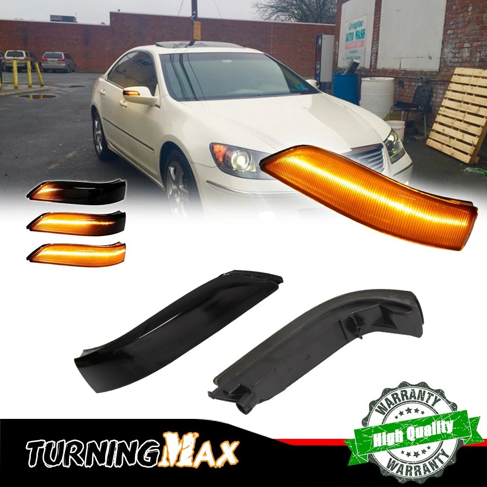 

Dynamic Amber LED Front Side Mirror Blinker Signal Lights For 2008-2013 Honda Accord CP1/CP2/CP3, For 2005-2009 Acura RL (KB1/2)