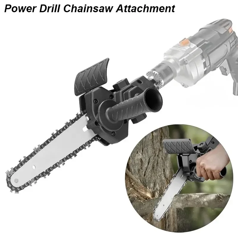 

Chainsaw Adapter Electric Drill Converter Head Chain Saw Friewood Attachment Cutting Tree Woodworking Garden Pruning Tool