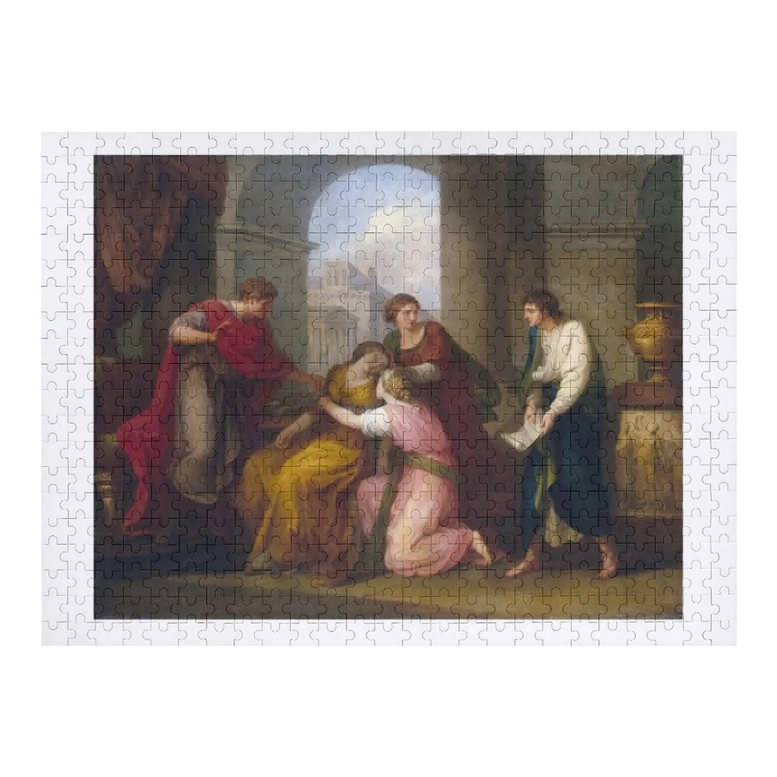 

virgil reading the aeneid to augustus and octavia Jigsaw Puzzle Personalized Child Gift Wood Animals Puzzle