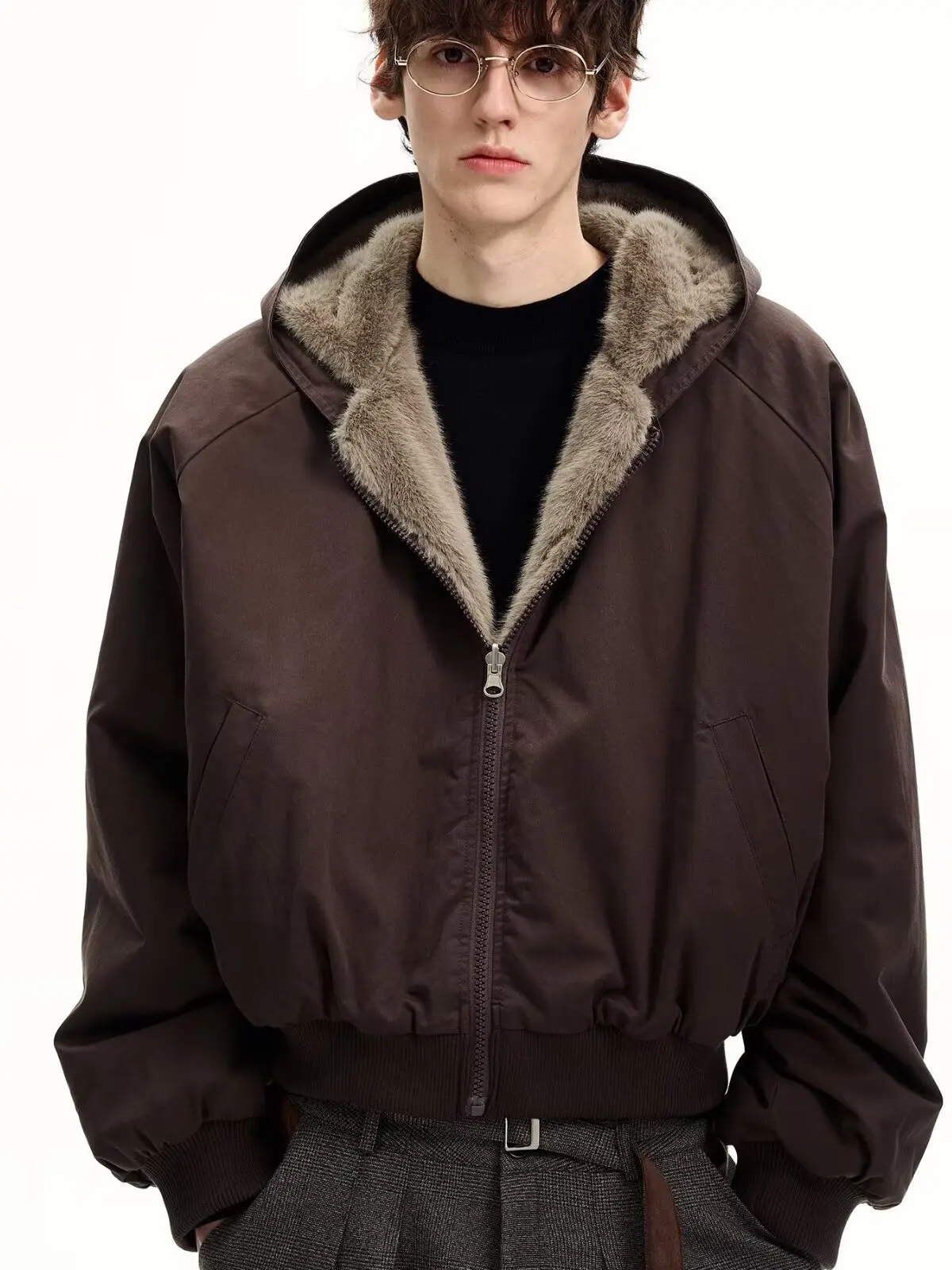 

Американская двусторонняя утепленная зимняя хлопковая куртка с капюшоном, очень теплая верхняя одежда, повседневная, с прямым низом, на молнии