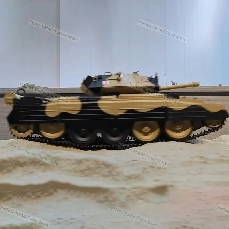 Coolbank 1:16 RC Tank UK Crusader Mk.III Model tank Combat Vehicle Light with Smoke Turret Rotation 360° Car Toys for Adult Boys