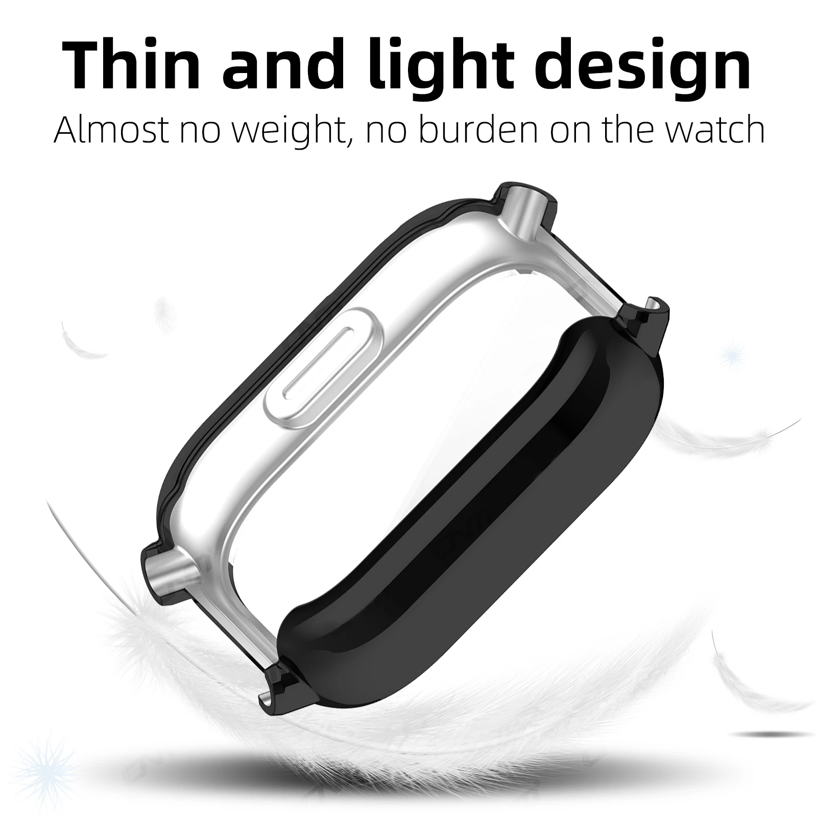 Case for Redmi Watch 5 Screen Protector Case Soft TPU All-Around Protective Bumper Cover for Watch 5 Lite / Active Accessories