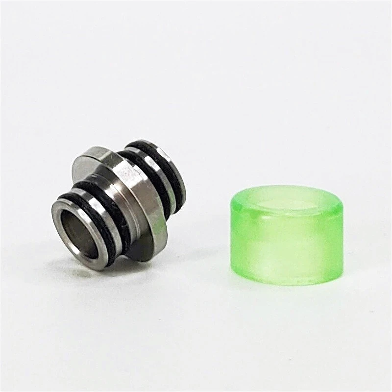 1 unidad de boquilla 510 de acero inoxidable con adaptador de plástico/tapa de boquilla de acrílico, pieza de accesorio de boquilla DIY desmontable y empalmable