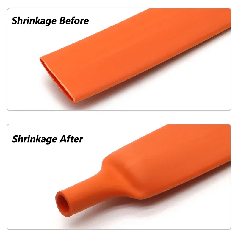 3:1 نسبة الانكماش ثلاثة ألوان قطر 1.6/2.4/3.2-39 مللي متر كابل مقاوم للماء جدار مزدوج أنابيب الانكماش الحراري مع غراء مانع التسرب #5