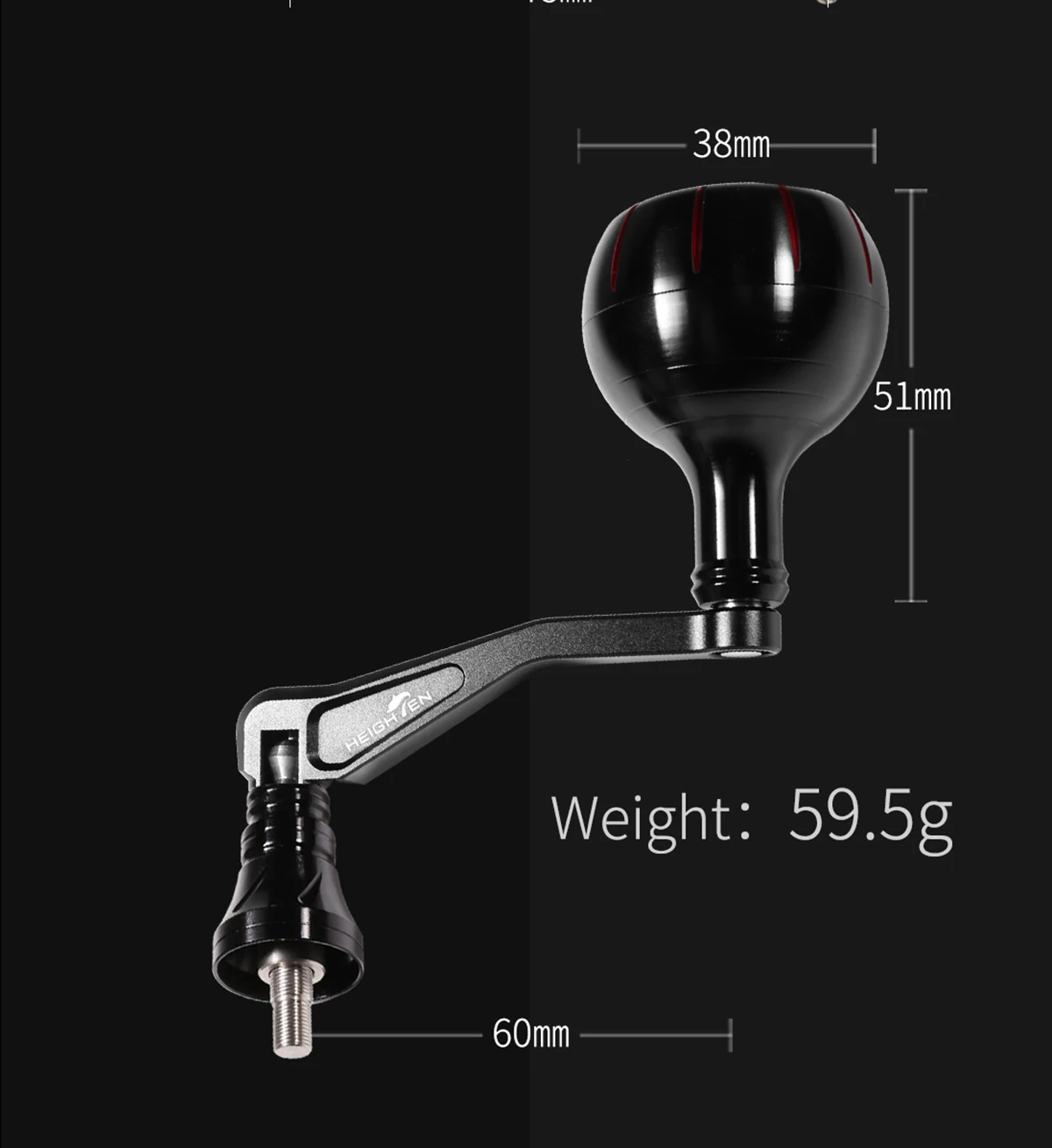 Erhöhen Sie den 60-mm-Spinngriff für den Penn-Spin fisher vi/vii slammer iii/iv battle ii/iii – Detail 13