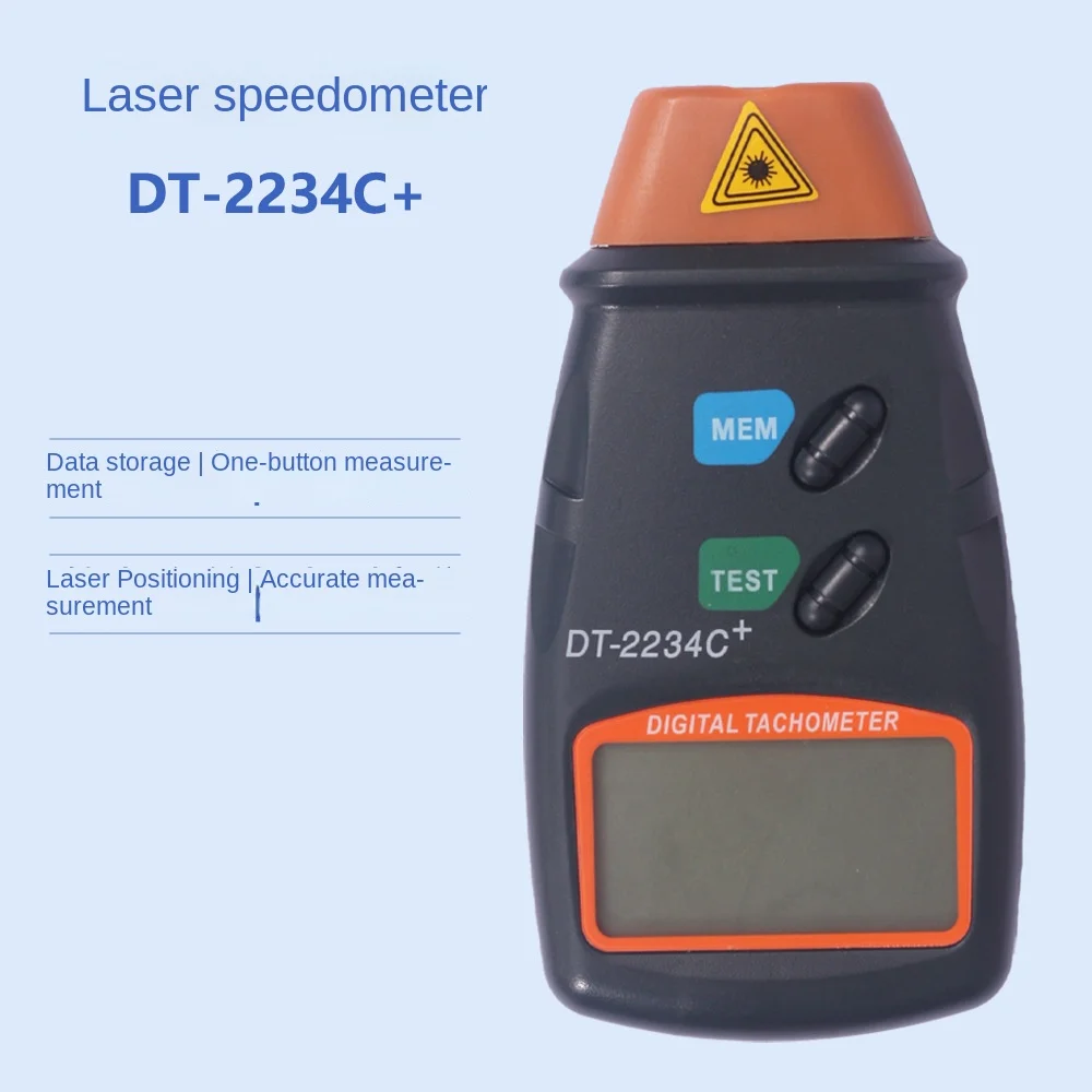 Imagem -04 - Tacômetro Laser Digital Portátil Medidor de Rpm Motor sem Contato Medidor de Velocidade de Torno Revolução Rotação Dt2234c Testador de Velocidade