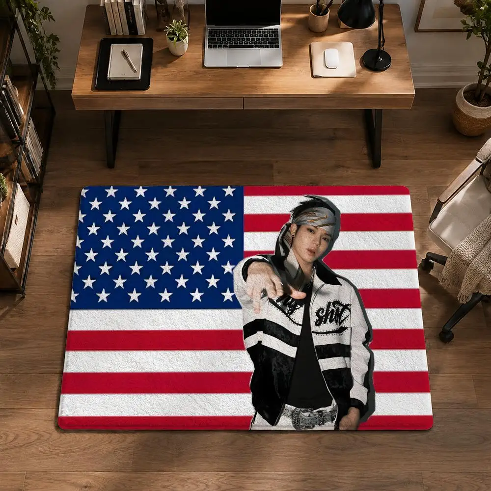 Singer A-L-L-LngshotS Floor Mat Flannel Rug Non Slip Absorbent Soft Washable for Entryway Hallway Bathroom Kitchen Decor