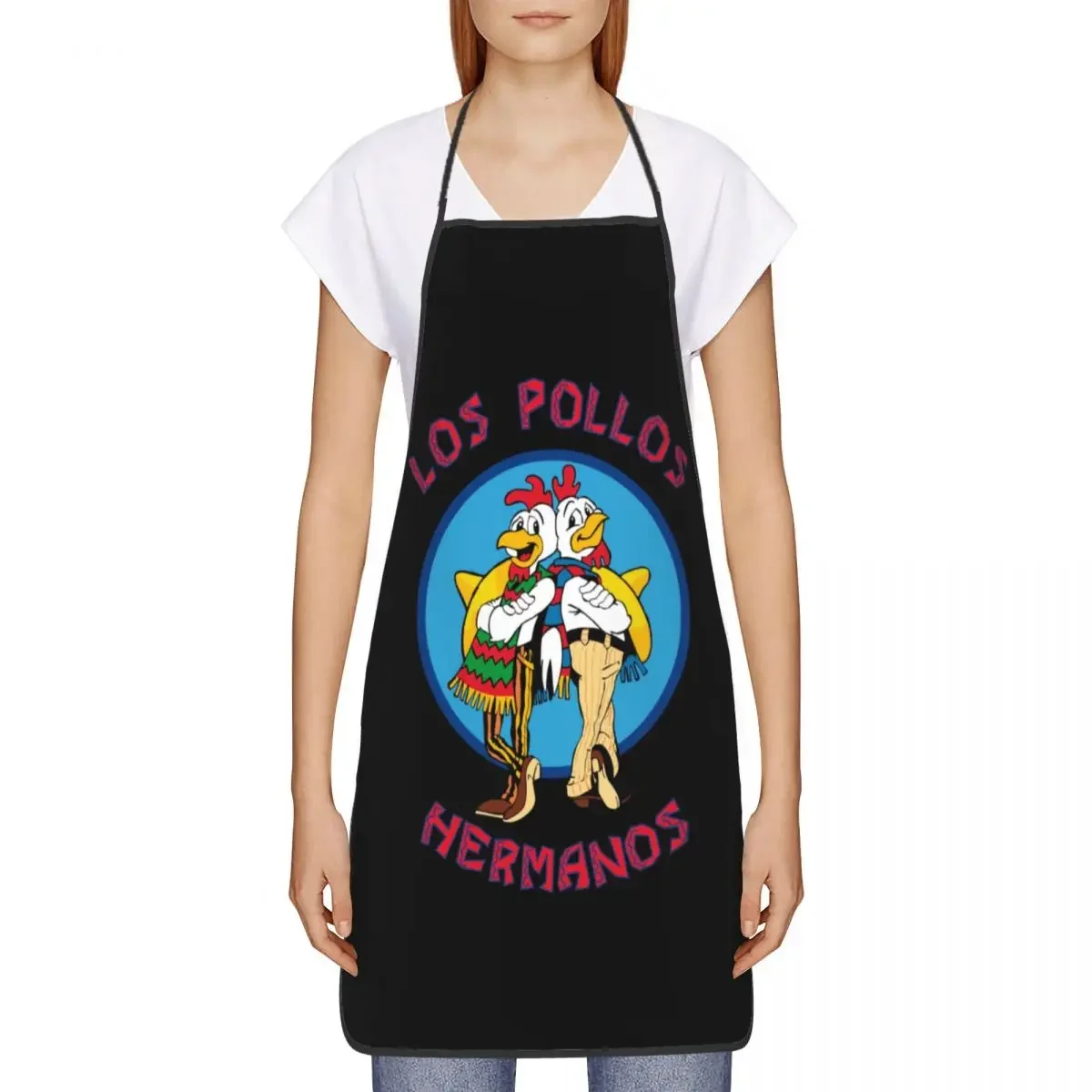 Delantal de Los Pollos Hermanos Breaking Bad para hombres y mujeres, babero de cocina para adultos, Chef, Tablier, cocina para hornear