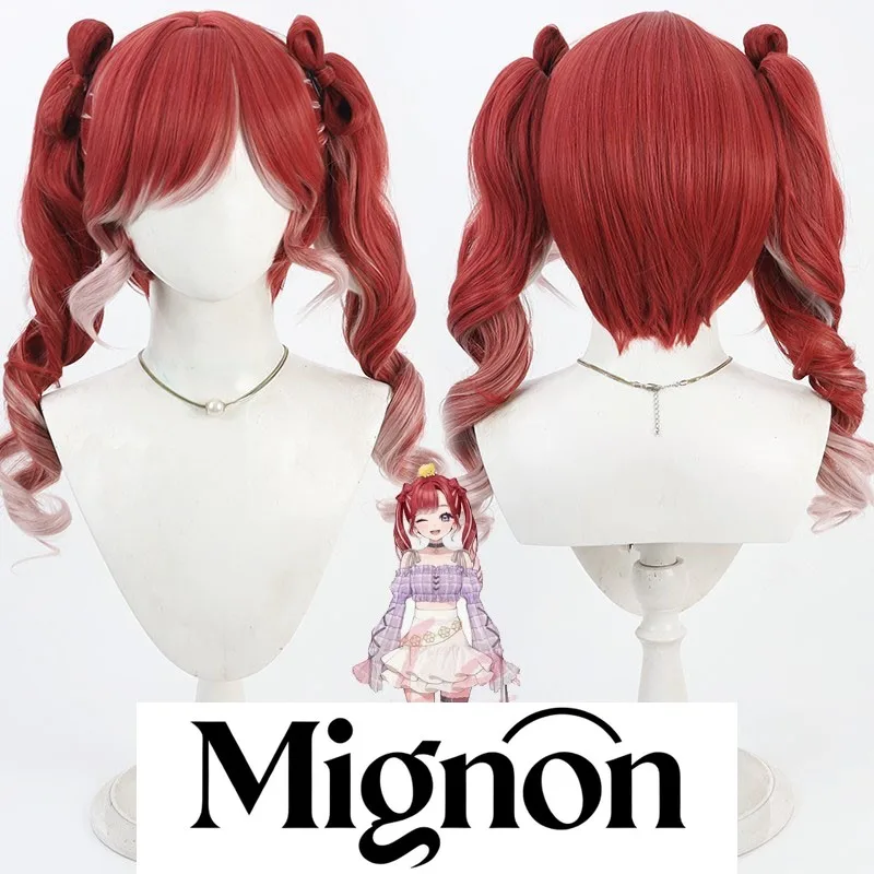 

Виртуальный парик для косплея VTuber Saotome Berry, имитация кожи головы, съемный хвост, бабочка