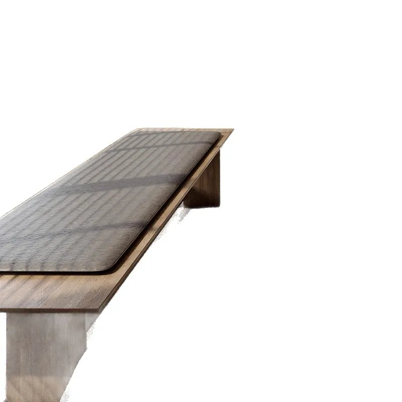 

Medieval designer minimalist solid wood sofa Nordic light luxury work negotiation sofa table desk