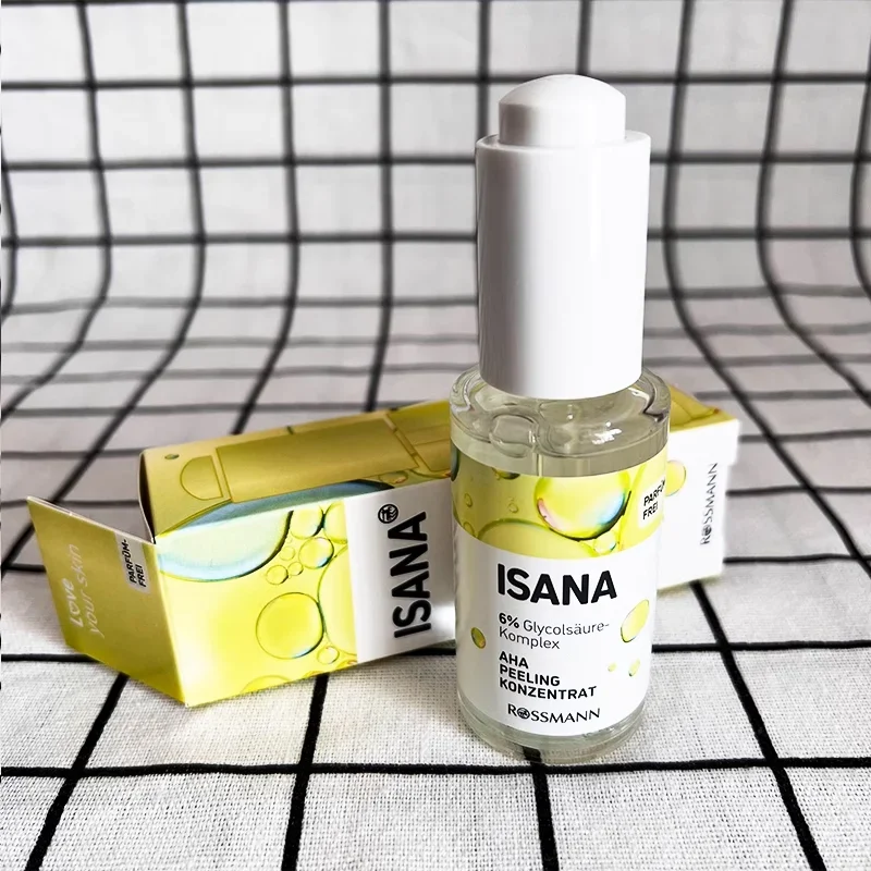 Isana Fruit Acid Facial Serum 6% AHA Exfoliating Concentrate Essence Shrinking Pores Dead Skin Removal Acne-treatment Skin Care