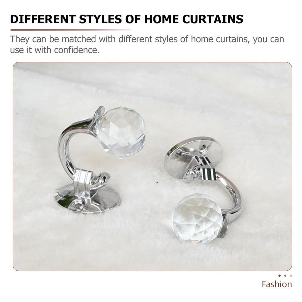 

1Set Stylish Aluminium Alloy Curtain Hooks with Acrylic Detail Strong Load Bearing Easy Install Home Window Curtain Hangers