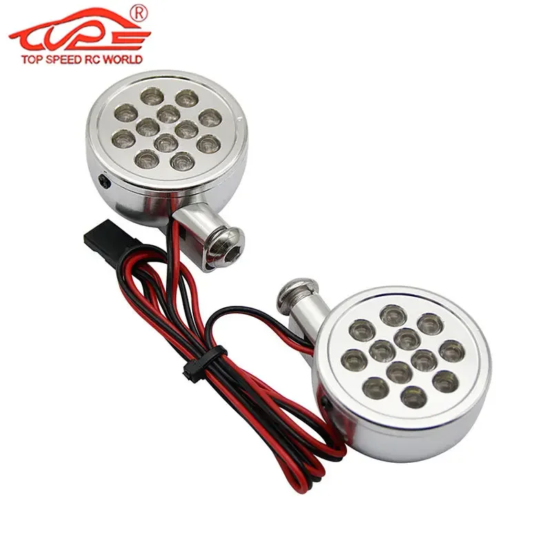 Upgrade CNC Metal Light LED Front Lights for 1/5 Scale HPI ROFUN ROVAN Kingmotor BAJA 5B Buggy Truck Part