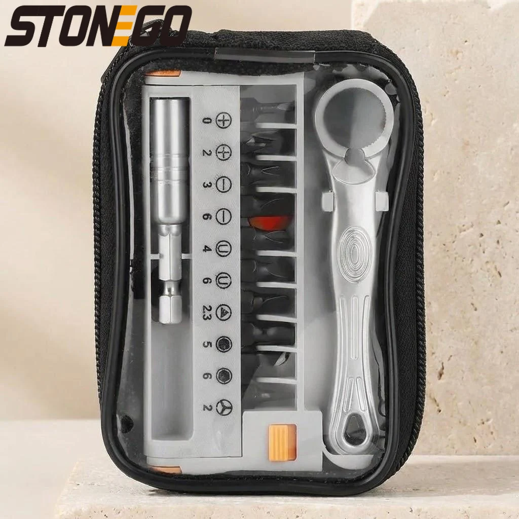 Multifunctional Bicycle Repair Kit with Portable Ratchet Screwdriver Tool for Road and Mountain Bikes Essential Cycling Tools