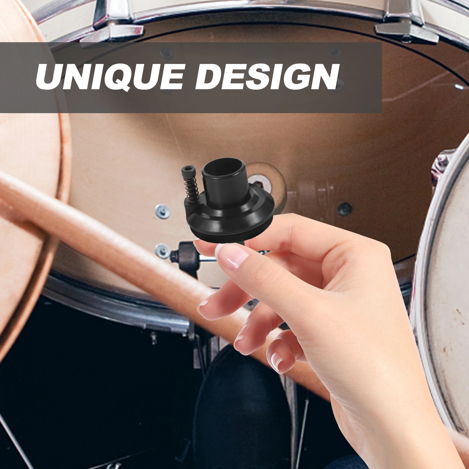 

3 Black Tube Holders 1 Hi Hat Base 22mm Diameter Felt Washers Plastic Sleeves Drum Set Accessories Cymbal