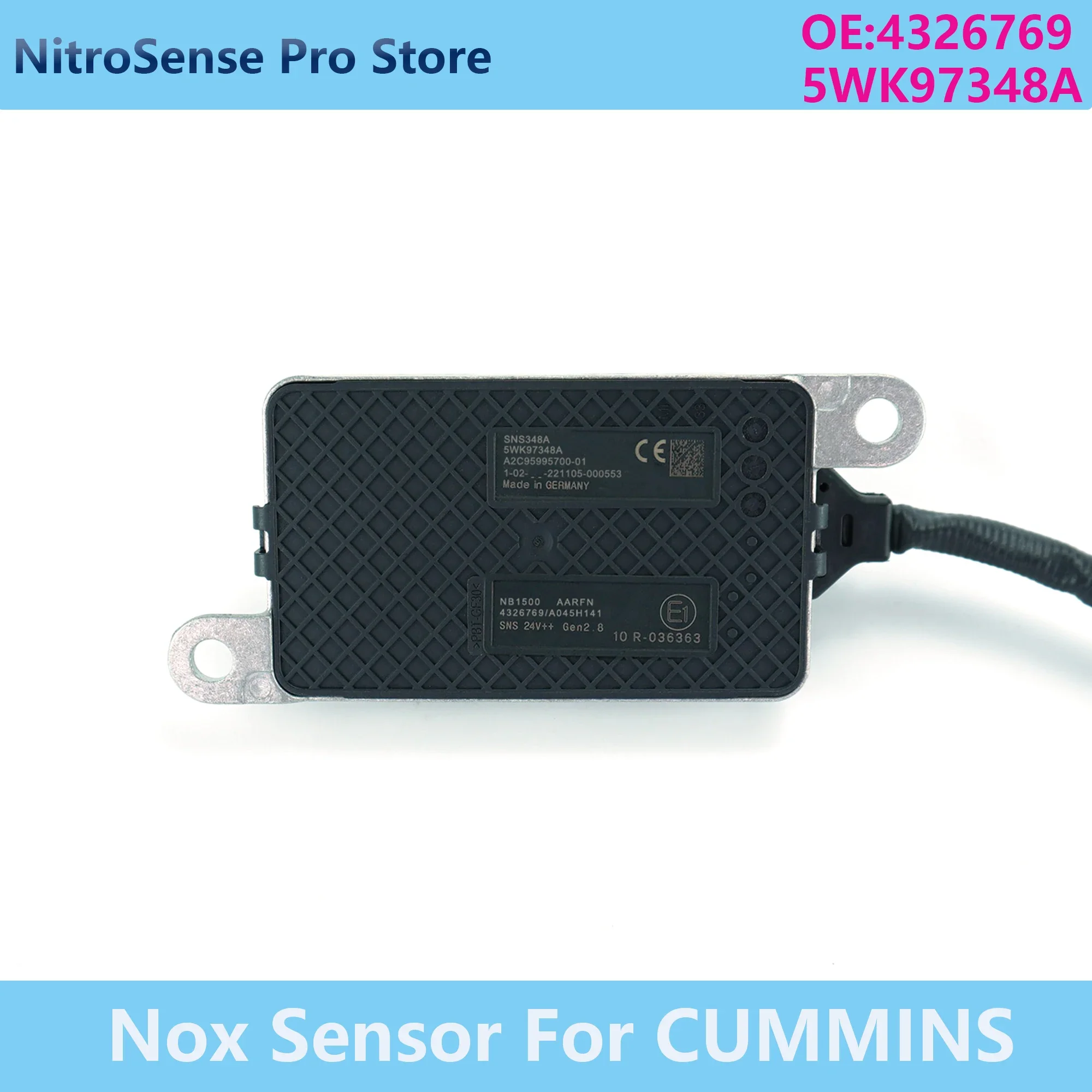 

4326769 5WK97348A 5WK9 7348A Nitrogen Oxide Sensor Nox Sensor For DAF For Cummins CF XF F7 Truck 24V