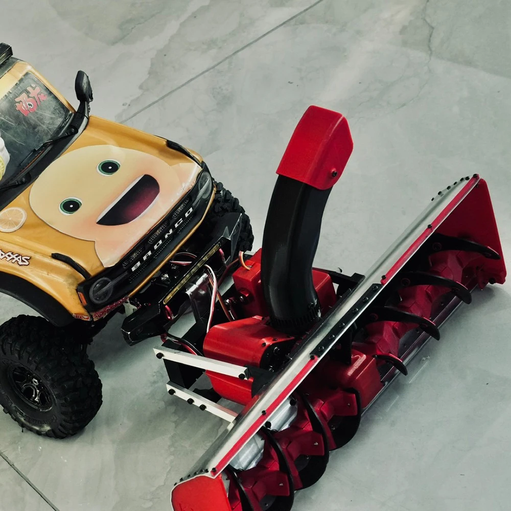 RC Climbing Car Snow Removal Machine for 1/10 RC Crawler Car TRX4 Defender Bronco AXIAL SCX10 RC4WD D90 Jeep Capra TF2 Yikong