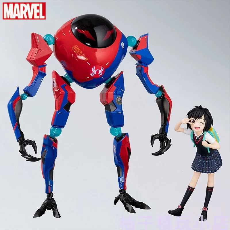 Genuine Spider-Man：Into The Spider-Verse Action Figure Peni Parker Collectible Figure Anime Action Figure Toys For Children