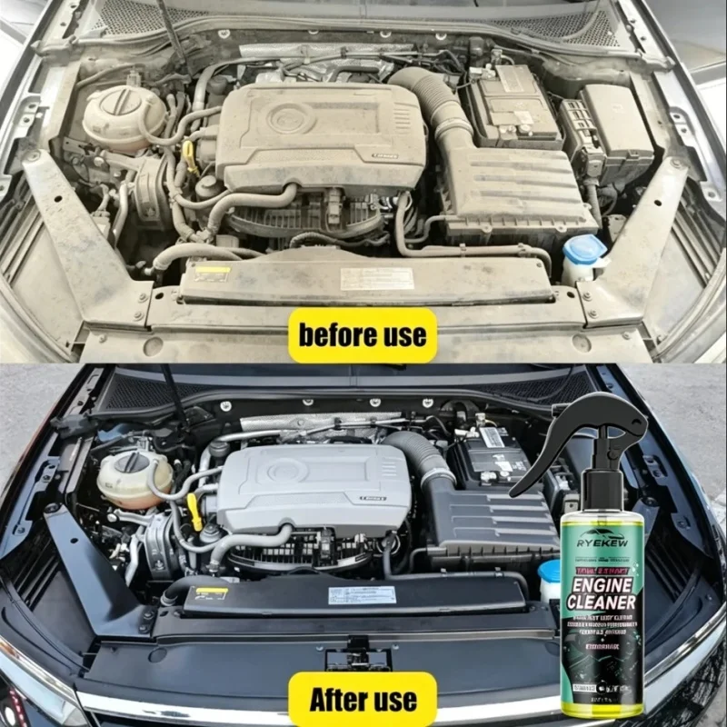 Engine Bay Cleaner Powerful Decontamination Deep Degreaser Heavy Oil Grease Dust Remover Engine Shine Protector Detailer care.