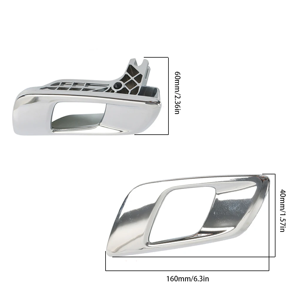 1 Pair Silver Interior Door Handle For Ford Ranger T6 Mazda BT-50 2012-2020 AB3921971AB, AB3921970AB,