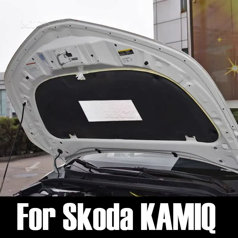 

Car Accessories For Skoda KAMIQ Car Engine Hood Sound Heat Fire Insulation Cotton Pad Soundproof Mat Cover Foam