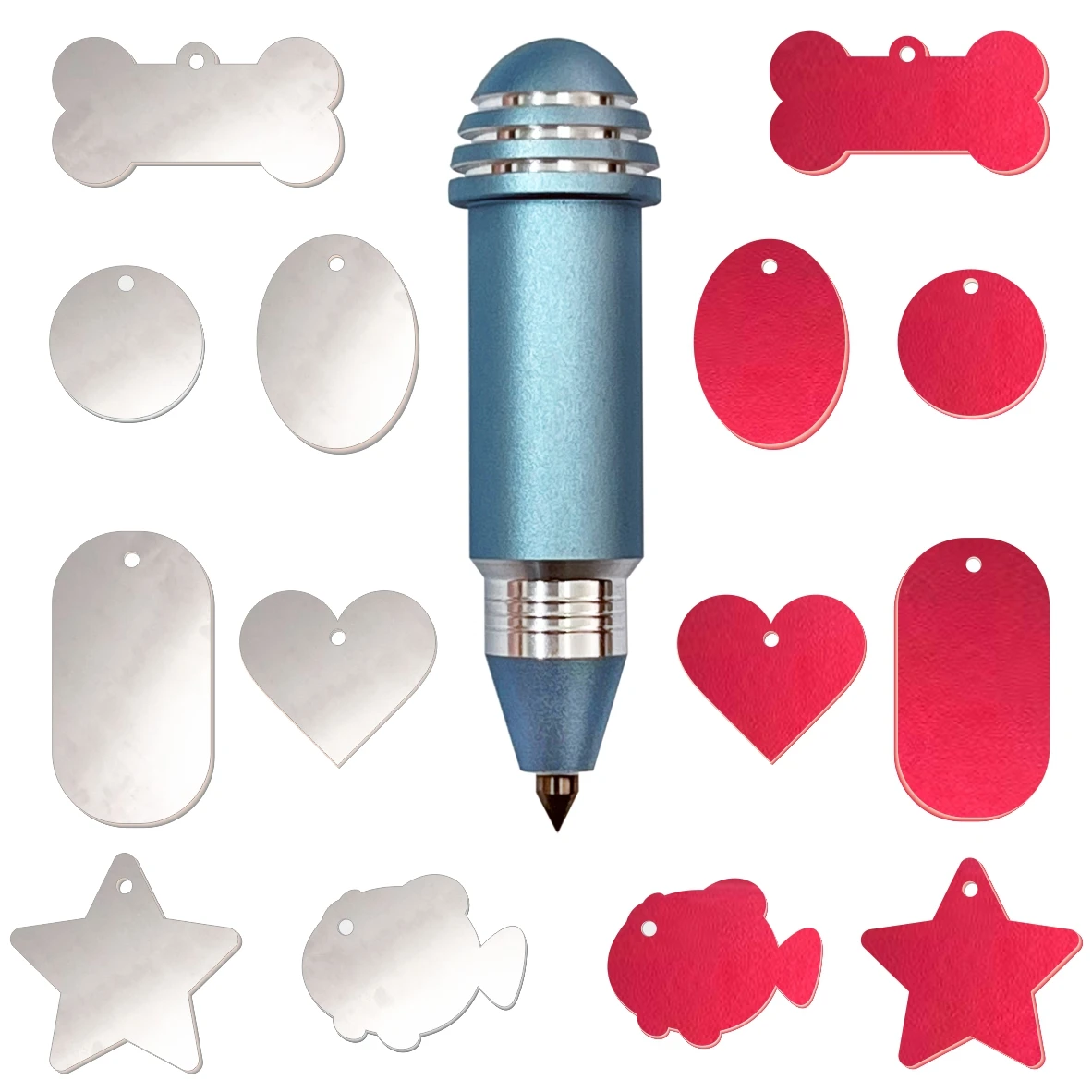 Engraving Tip Etching Tool  with 2 Color & 7 Lovely Blank Tags for Cricut Maker3 Explore Air 2 and Explore One