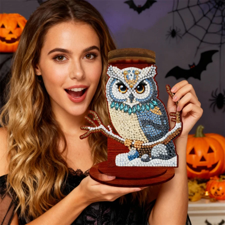 

Animals Diamond Painting Candle Holder Ornaments Tabletop Candlestick Holder Ornaments Aromatherapy Candle Holder for Art Crafts