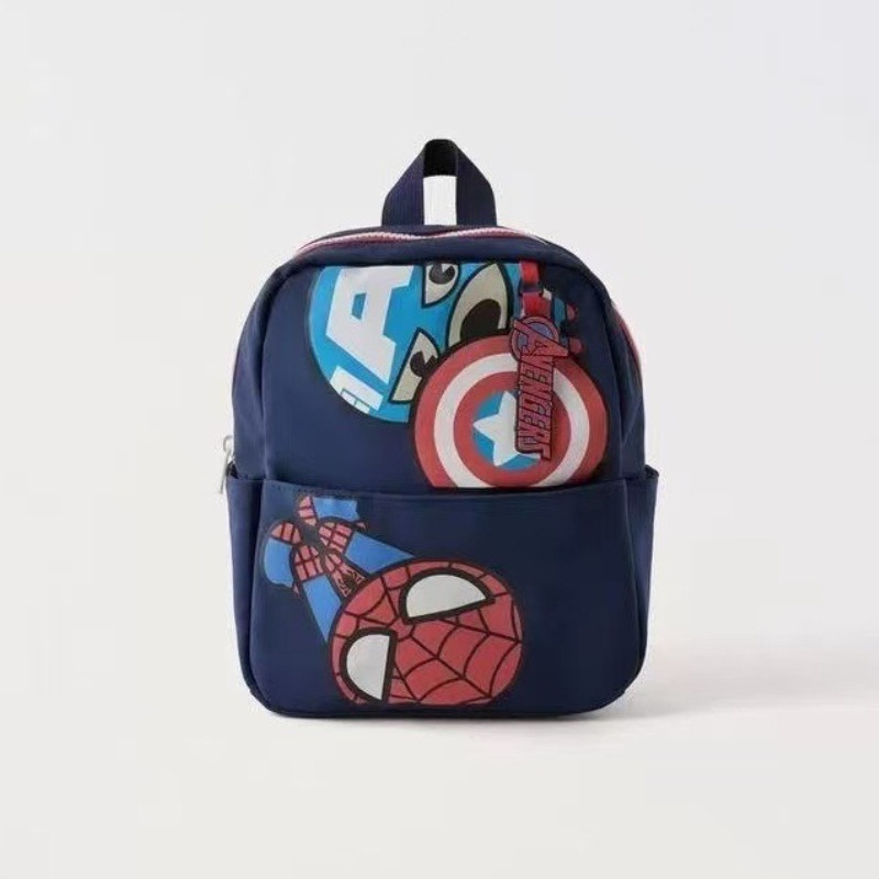  2026 New Avengers Kids Backpack Cute Cartoon Spider-Man & Captain America School Bag for Boys Lightweight Travel Backpack 