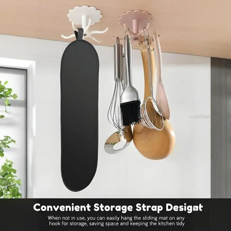 27RB لوحة المطبخ القابلة للتعديل لوحة التزلج مع قاعدة مطاطية nonslip وآلة القهوة الحزام معلقة ملحق حصيرة