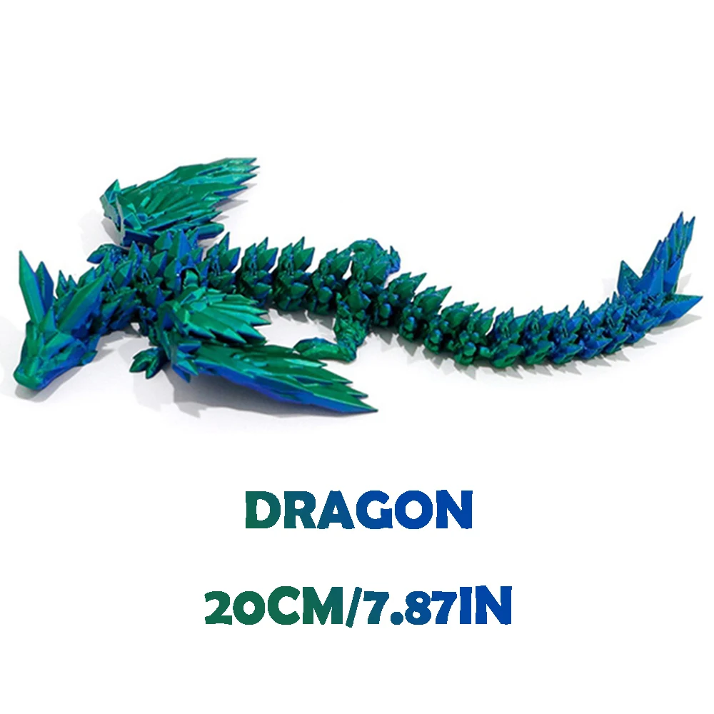 3D Printed Model Toys Wing Dragon Multi-joint Ornament Egg Kids Toys Realistic Animal Figures Decorative Desktop Boys Gifts Toy