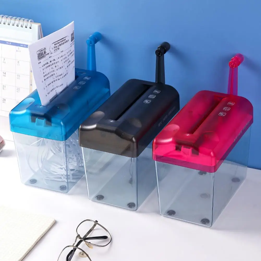 Space-saving Shredder Paper Shredder Portable Capacity Visible Mini Handheld Cutter Anti-slip A4 Paper Cutting Tool for Home