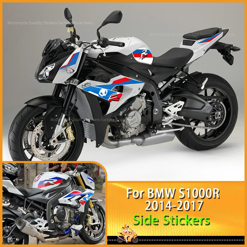 Motorcycle Shell Stickers For BMW S1000R 2014 2015 2016 2017 Creative Aesthetic Decal Protection Modification Accessories