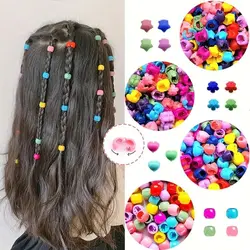 50/100Pcs Colorful Small Girls Hair Clips Cute Flower Star Hair Claws Styling Hair Braid Hairpins Kids Hair Accessories Headwear