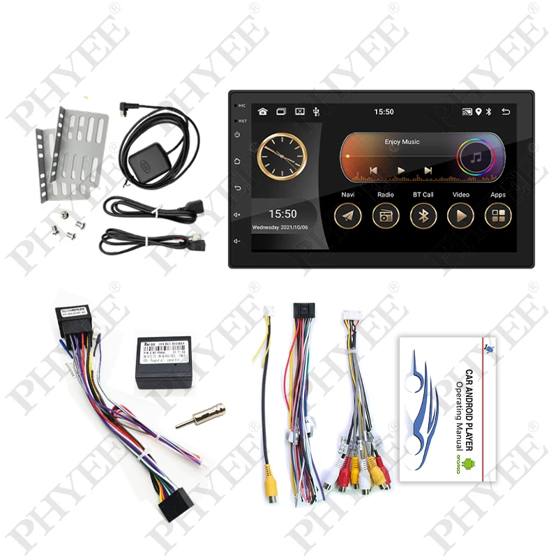 Radio con GPS para coche, reproductor con Android, 2 Din, decodificador CAN Bus, Carplay inalámbrico, Bluetooth, manos libres, RDS, para Peugeot