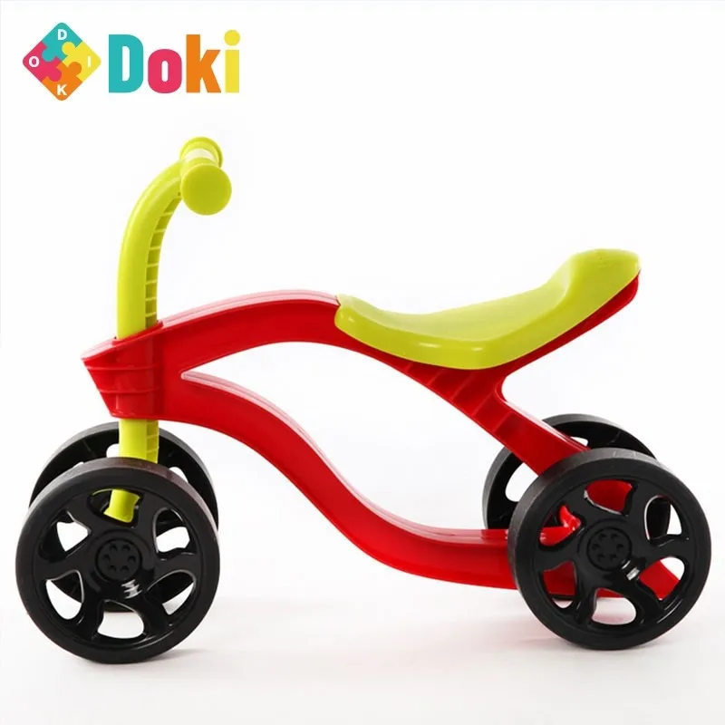 Doki Toy Four Wheels Children's Push Scooter Balance Bike Walker Infant Scooter Bicycle For Kids Outdoor Ride On Toys Hot Sale