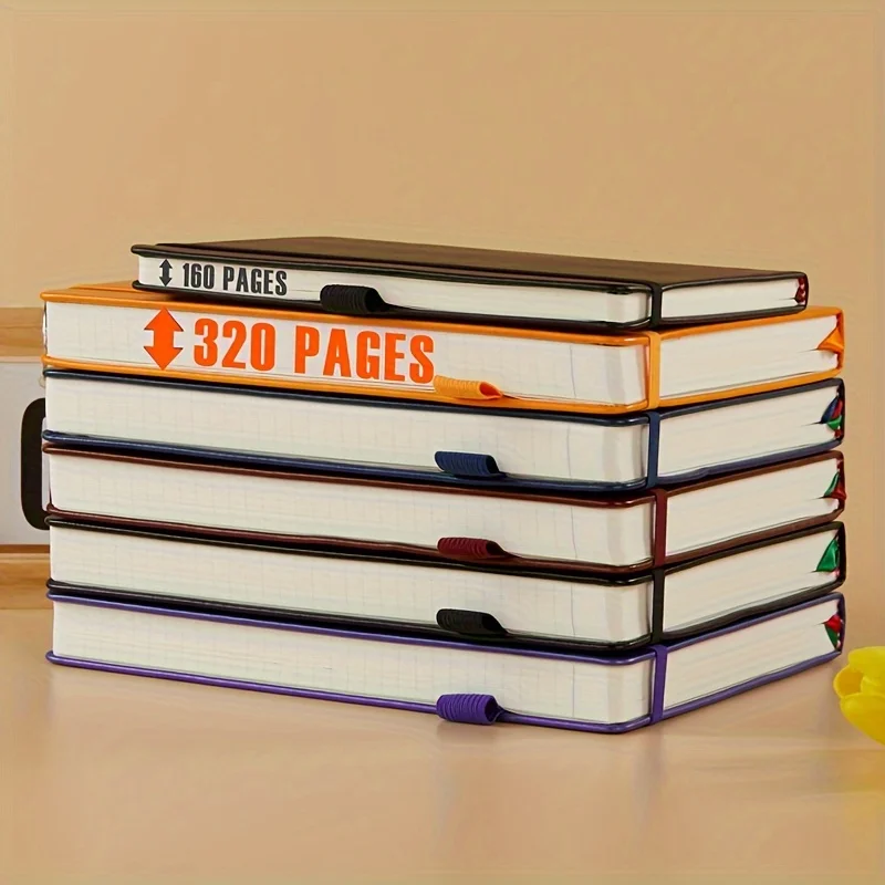 Paquete de 3 elegantes diarios de cuero PU: lujosos cuadernos B5 con 320 páginas forradas para la escuela y la oficina