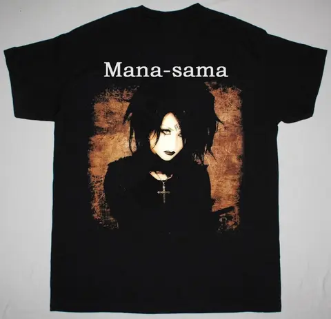 Malice Mizer Mana Sama T-shirt A | Visual Kei J-Rock Iconic Gothic Style T-shirt  Unisex Pure Cotton All-Season Base Layer Top