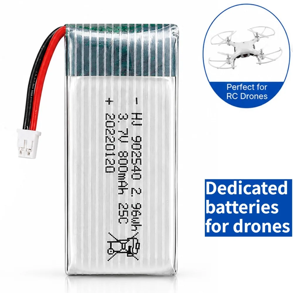 

902540 3.7V 800mAh 25C Rechargeable Lithium Battery for Syma X5 X5C X5S X5SC X5HW X5HC X5SW X300 X400 X500 X800 RC Drone
