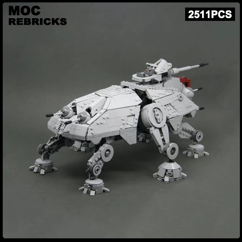 Space War Series Republic hexapod Robot ATTE MOC Building Block Assembly Model BricksToys Children\'s Christmas Gif