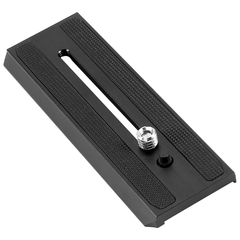 Sliding Quick Release Plate With 1/4 Inch And 3/8 Inch Screws For Manfrotto MVH500AH Quick Release Plate