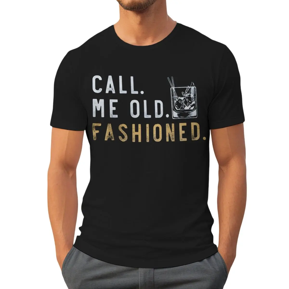 Call Me Old Fashioned T-Shirt Fun Whiskey Lover Gift Tee Casual Men Women Classic Cocktails Old Fashioned Style Tshirts