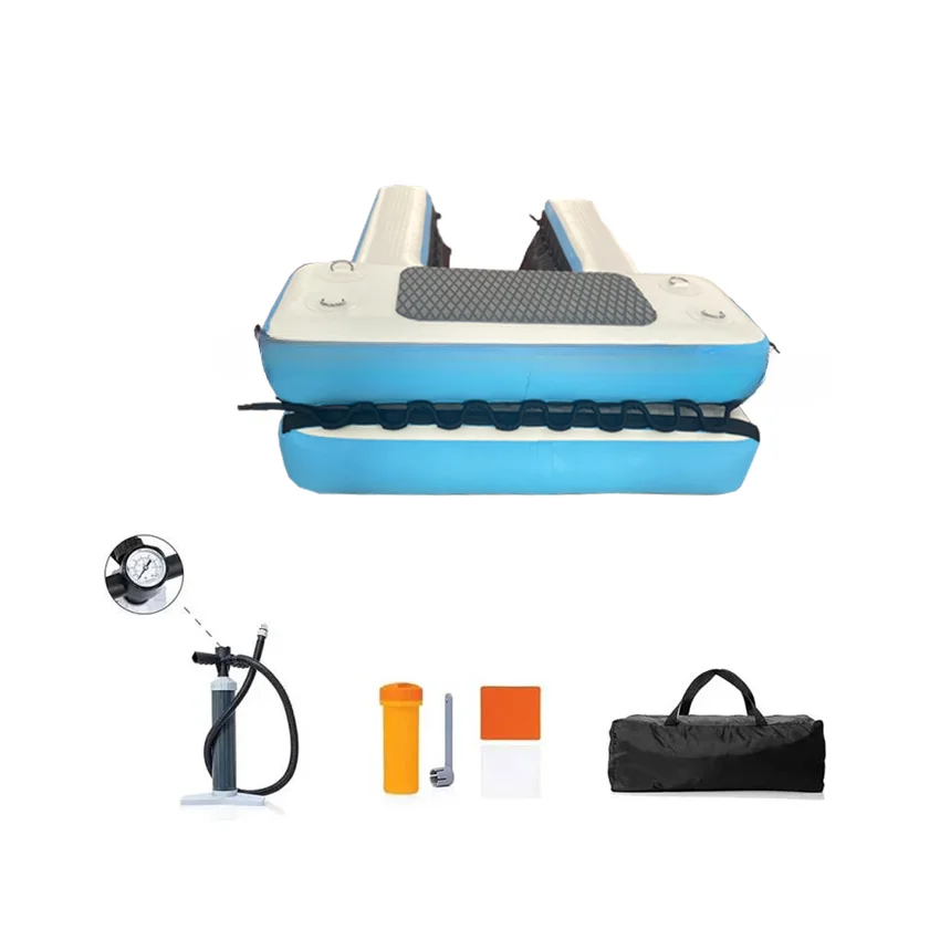 Customizable design inflatable floating pool step dog ramp for pet water sports pup plank from China factory