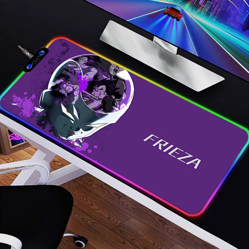 

Dragon Ball RGB LED Mouse Pad Rubber HD Mousepad Pattern Game Pad PC Accessories Desk Mat Non Slip Table Mat Office Keyboard Pad