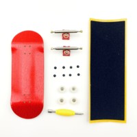 97*34mm Fingerboard Set Handmade Deck Professional V2 Finger Skateboard Trucks ABEC 7 Bearing Urethane Wheels