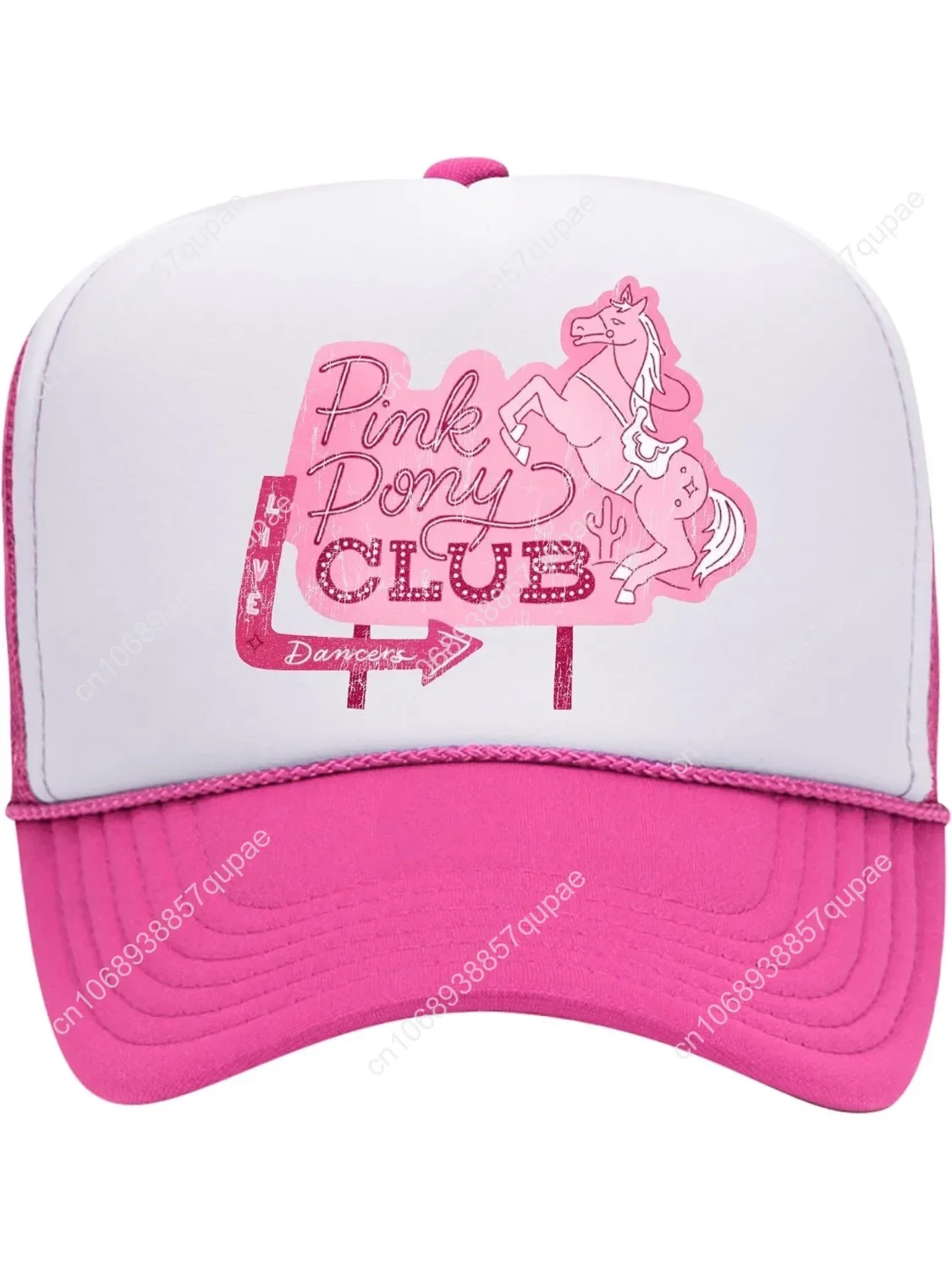 

Pink Pony Club Sign Trucker Hat | Trendy Cute Hot Graphic Pop Girly Concert Festival | Premium Trucker Hat For Men & Women Men W