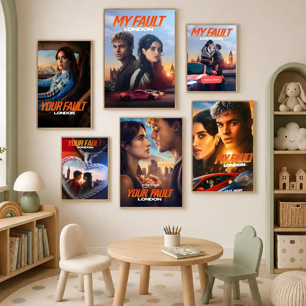 Movie M-My Fault Poster Self-Stick HD PVC Wall Art Poster, Waterproof Decor for Bedroom, Living Room and Home