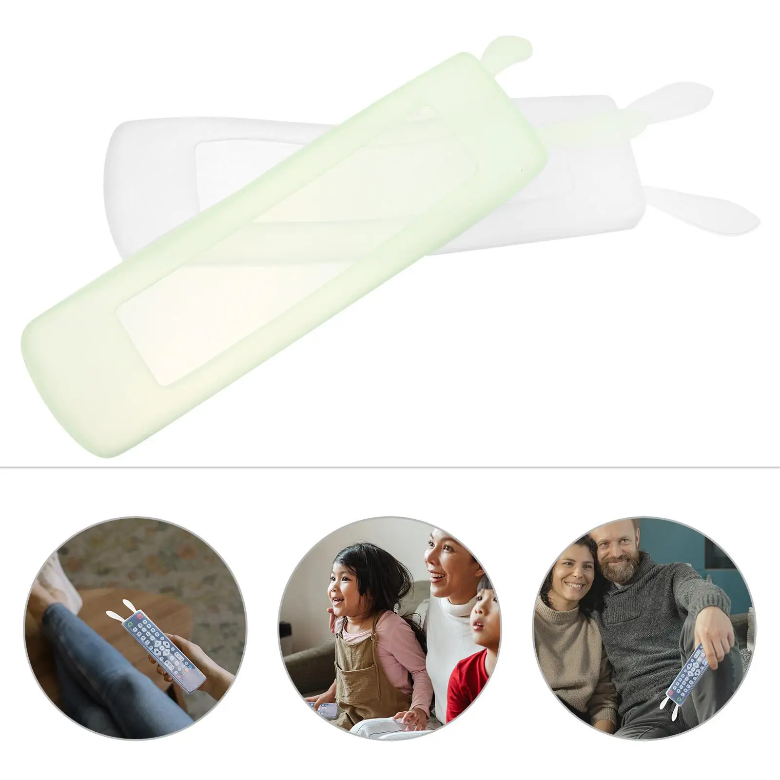 4 Pcs Fan Rabbit Remote Control Case Couch Protector Silica Gel Transparent Covers